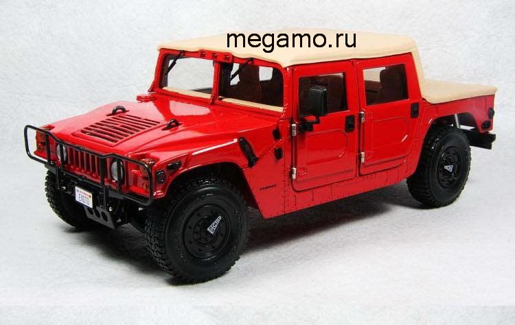 1/18 EXOTO HUMMER H1 SOFT TOP RED