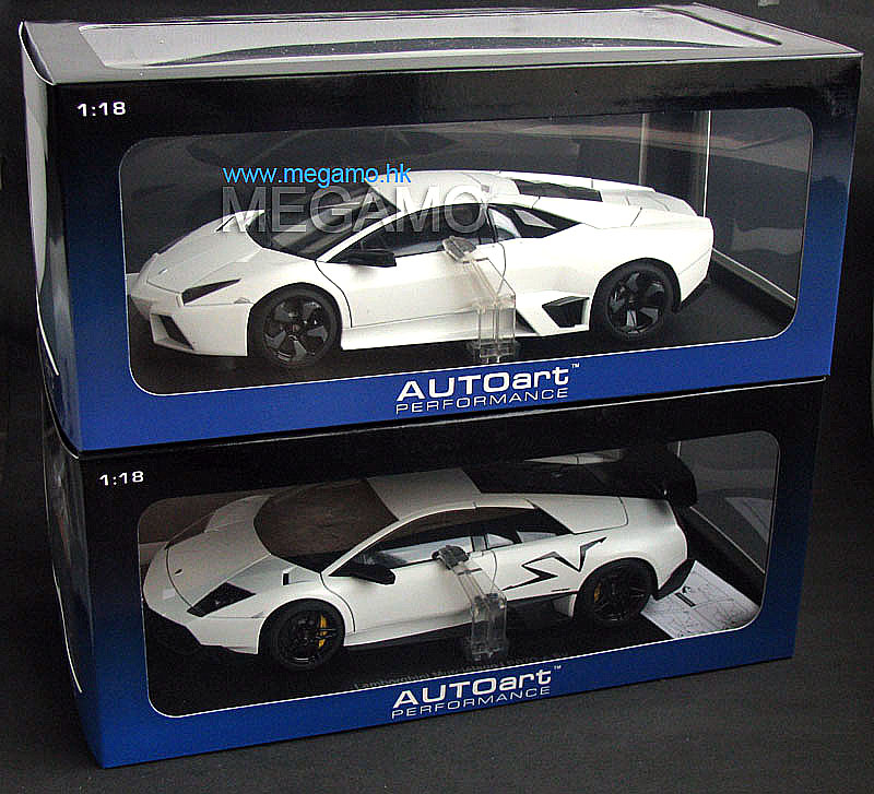 1/18 AutoArt Lamborghini LP670-4 SV Matt White + Reventon + Freebie 1/24 Rastar RC model + Free Shipping + 2000 Reward Points