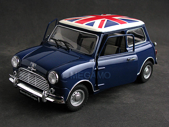 1/18 Kyosho Morris Mini Cooper UK Flag 1966 Blue