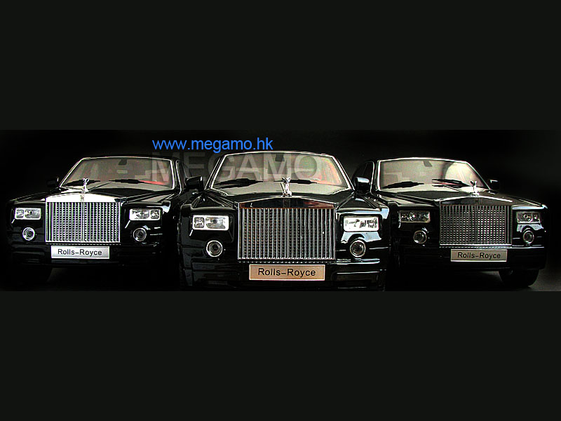 1/18 Rolls Royce Phantom Black with Fully Open Functions Diecast Model