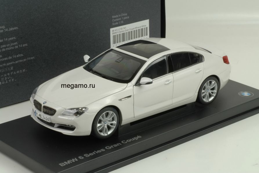 1/18 Paragon Models BMW 6 Series gran coupe white