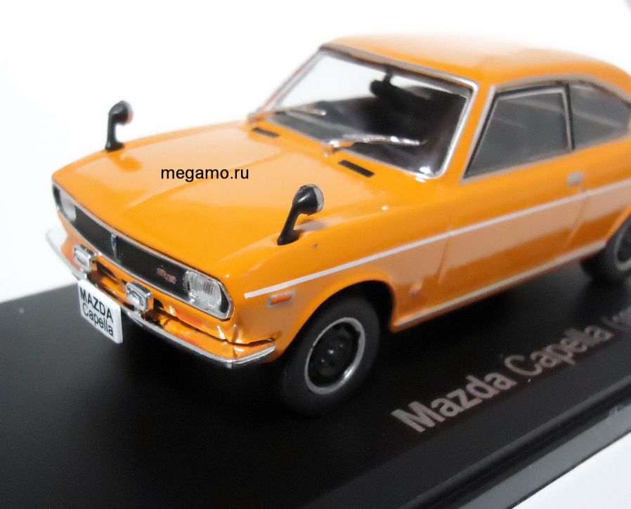 1/43 Norev Mazda Capella Rotary Coupe (Mazda RX-2) (1970) Diecast Car Orange